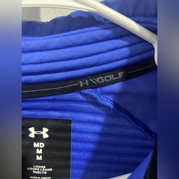 Under Armour Storm Evolution Daytona Half Zip Golf Blue Shirt Pullover Medium - Picture 6 of 9